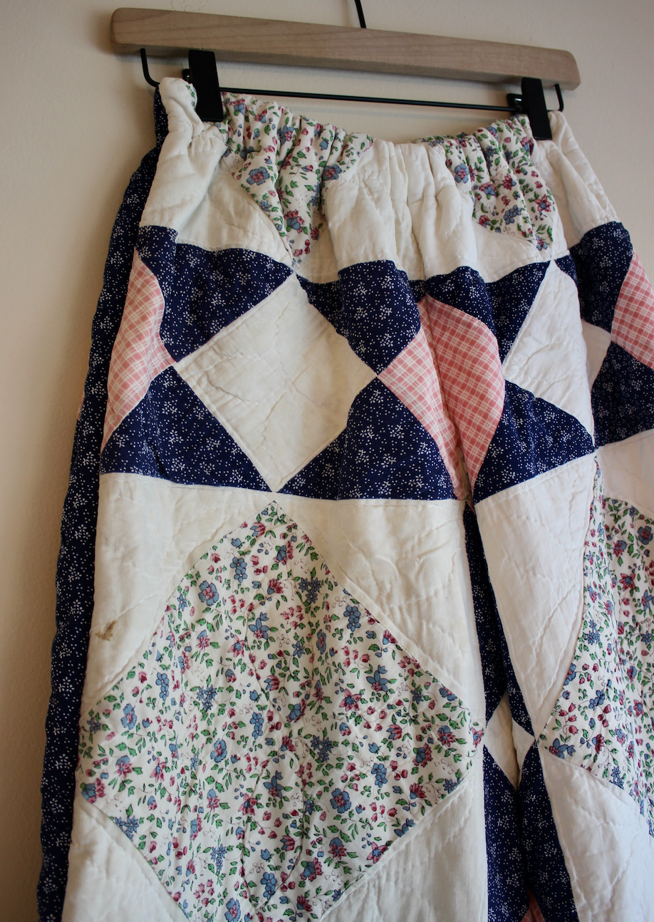 Wide Leg Quilt Pants - Pinwheel Picnic