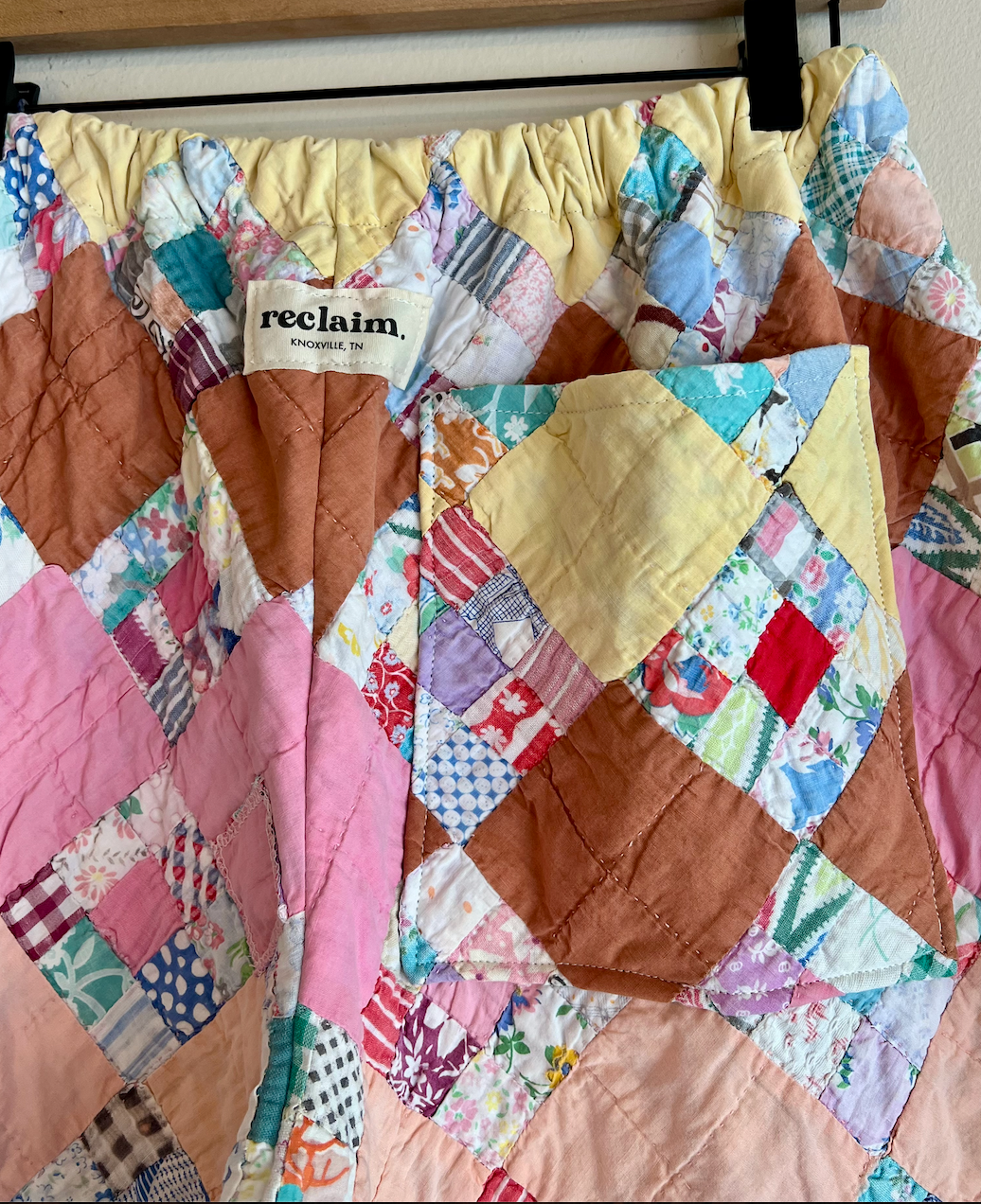 Wide Leg Quilt Pants - Postage Stamp