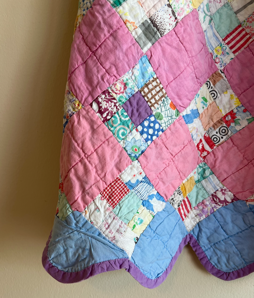 Wide Leg Quilt Pants - Postage Stamp