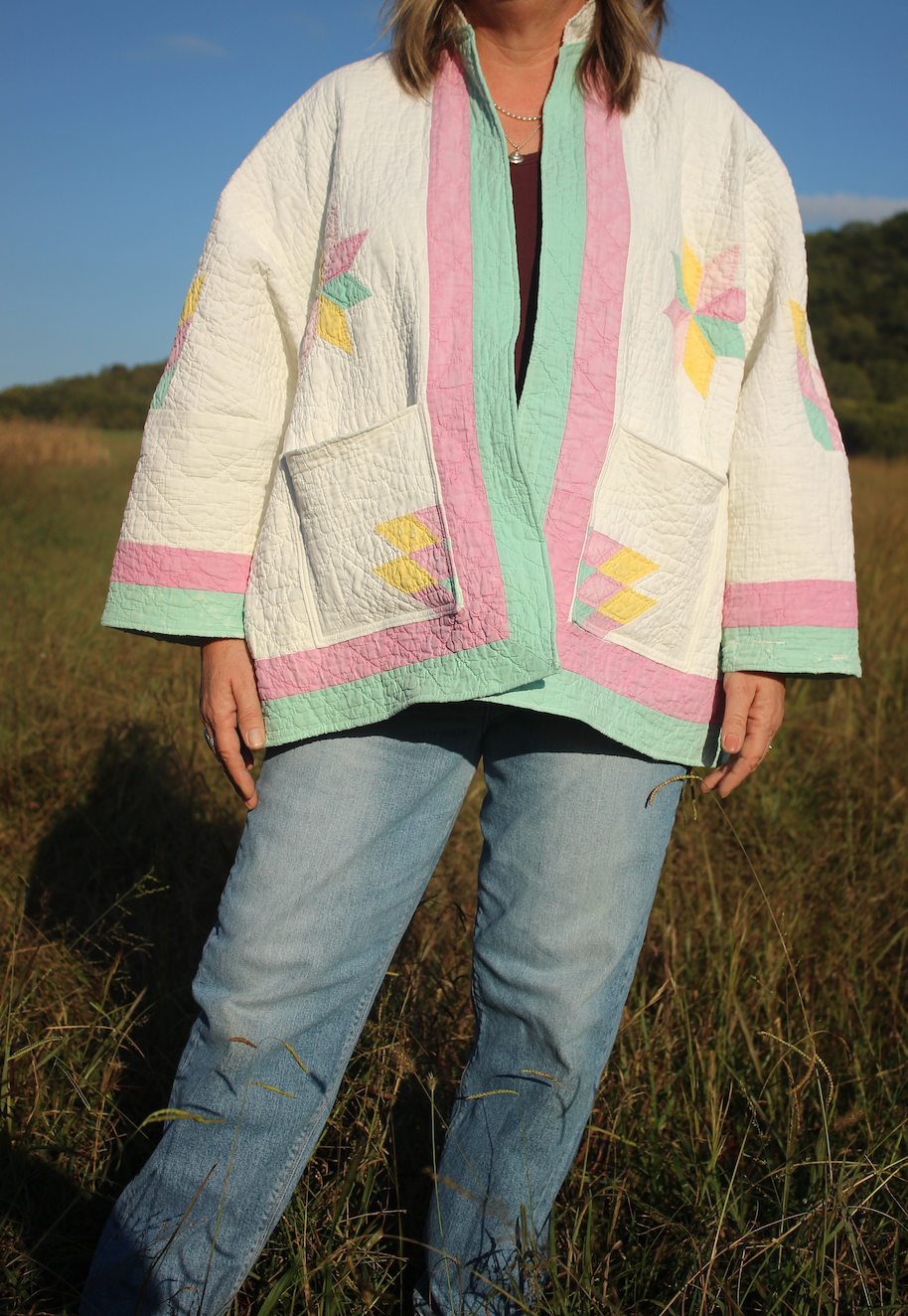 Quilt Coat - Pastel Lone Star