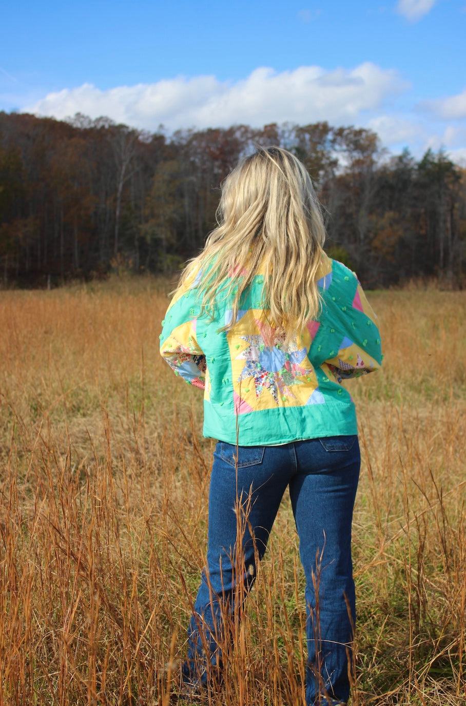 Quilt Coat - Pinwheel Flower