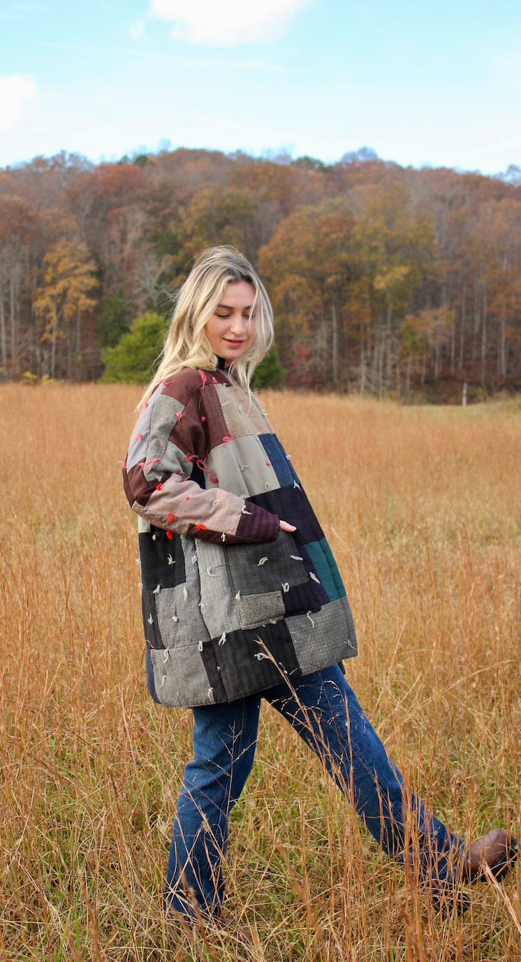 Quilt Coat - Wool Bricks