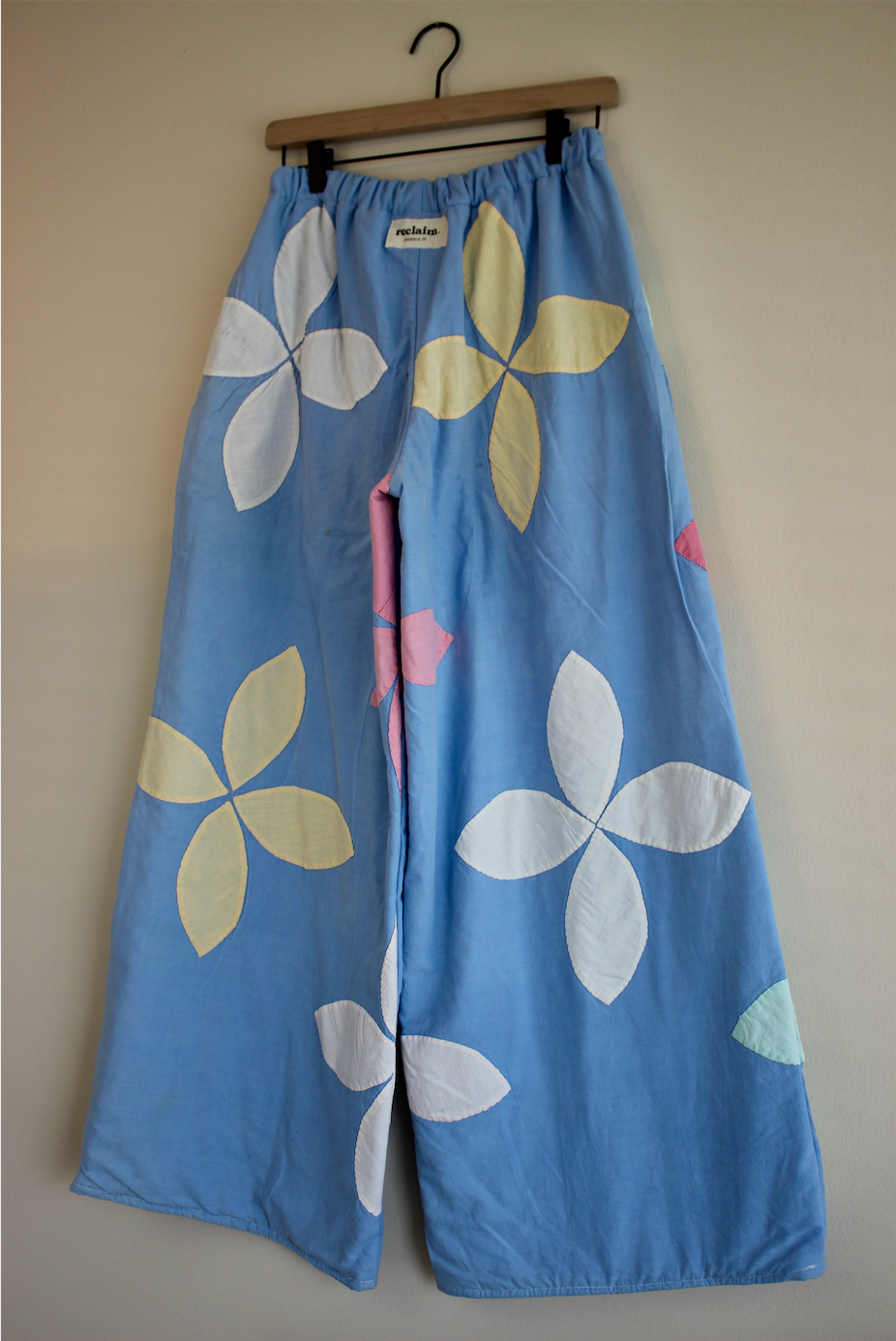 Wide Leg Quilt Pants - Orange Peel