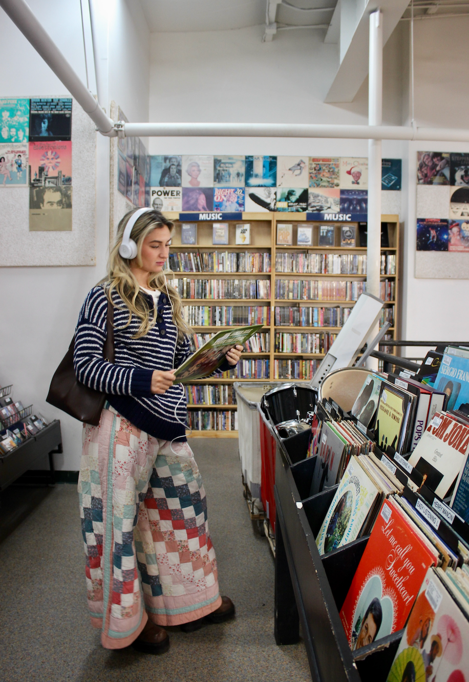 Wide Leg Quilt Pants - Granny Square