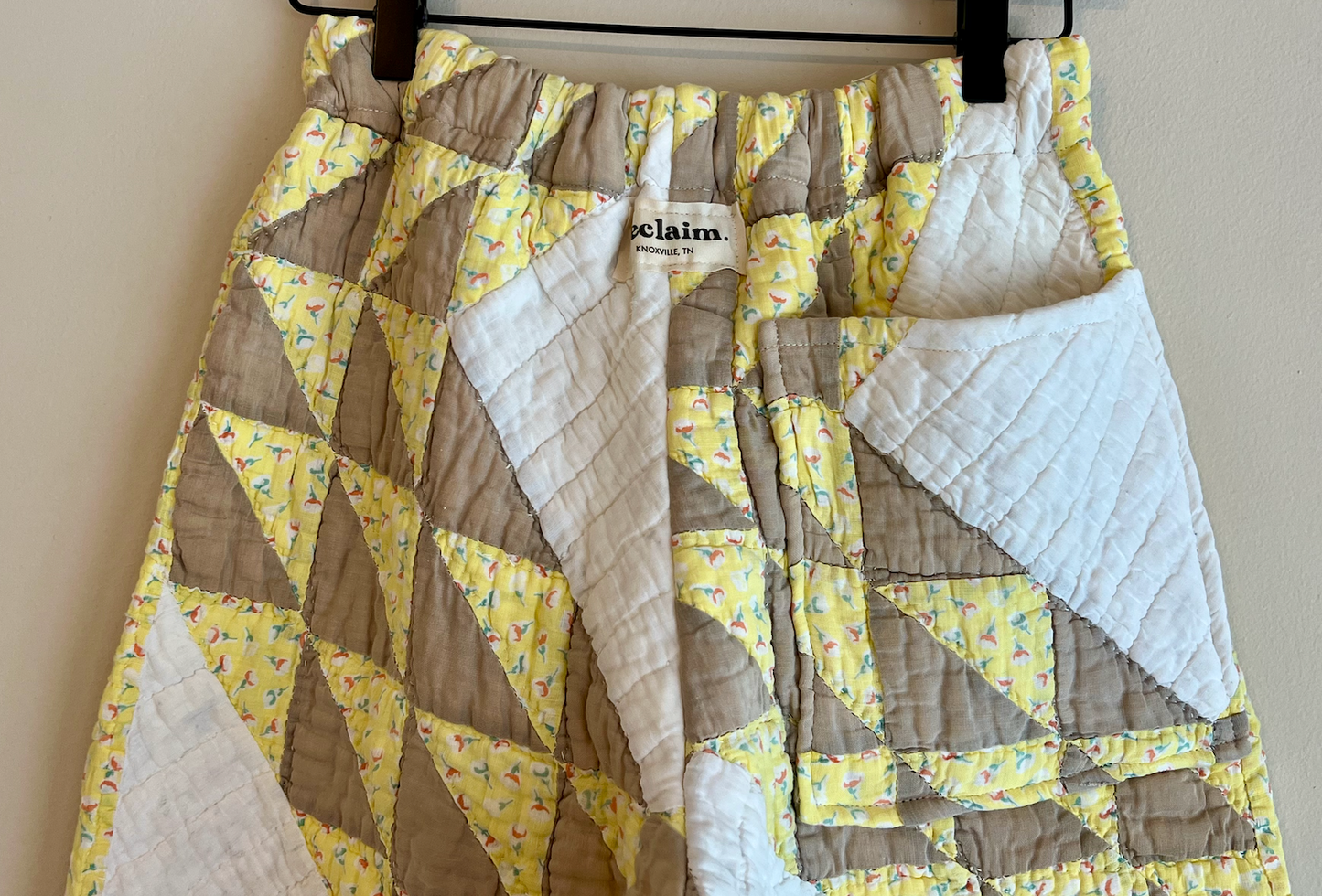 Wide Leg Quilt Pants - Ocean Wave