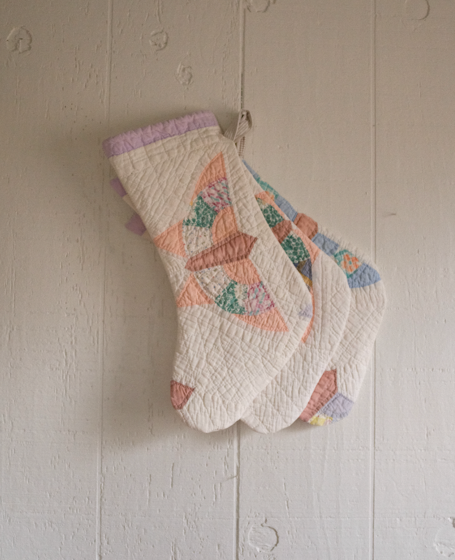 Quilt Stockings - Pastel Butterflies