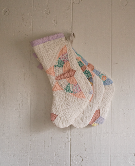 Quilt Stockings - Pastel Butterflies
