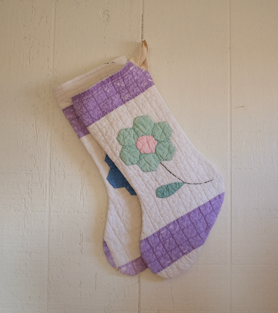 Quilt Stockings - Applique Flowers