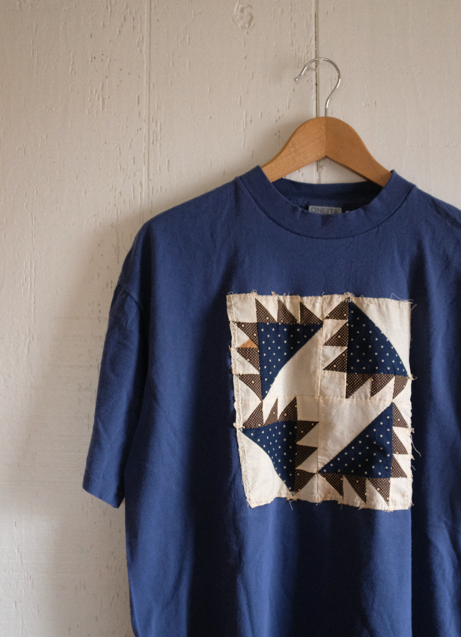 Quilt Patch Tee - Navy Bearpaw L