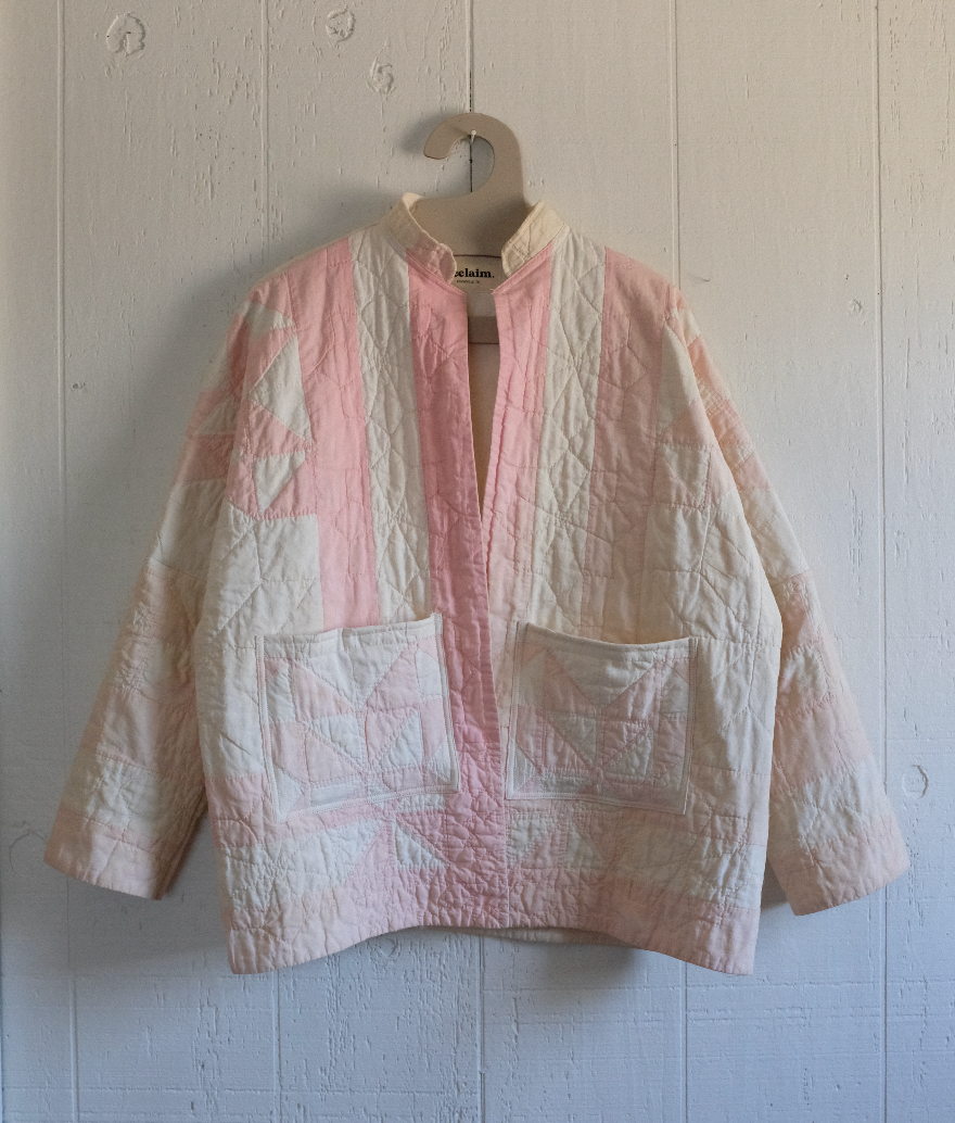 Quilt Coat - Pink Stars L/XL