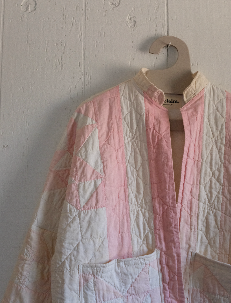 Quilt Coat - Pink Stars L/XL