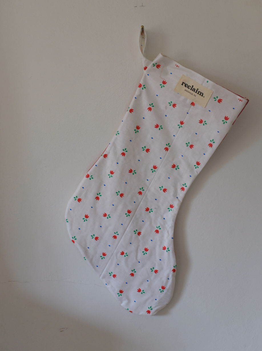 Quilt Stockings - Red + White Cross