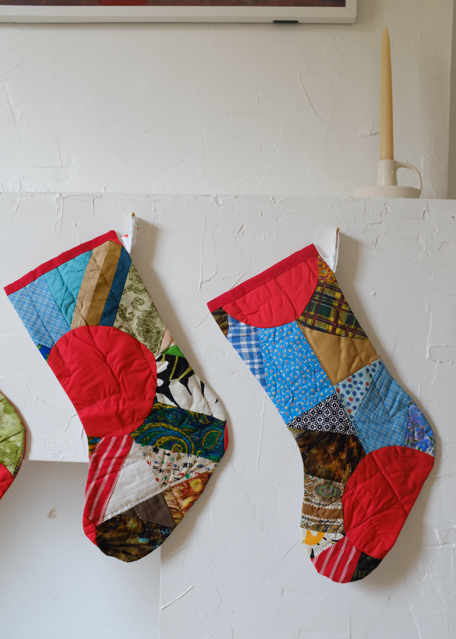 Quilt Stockings - Red Circle