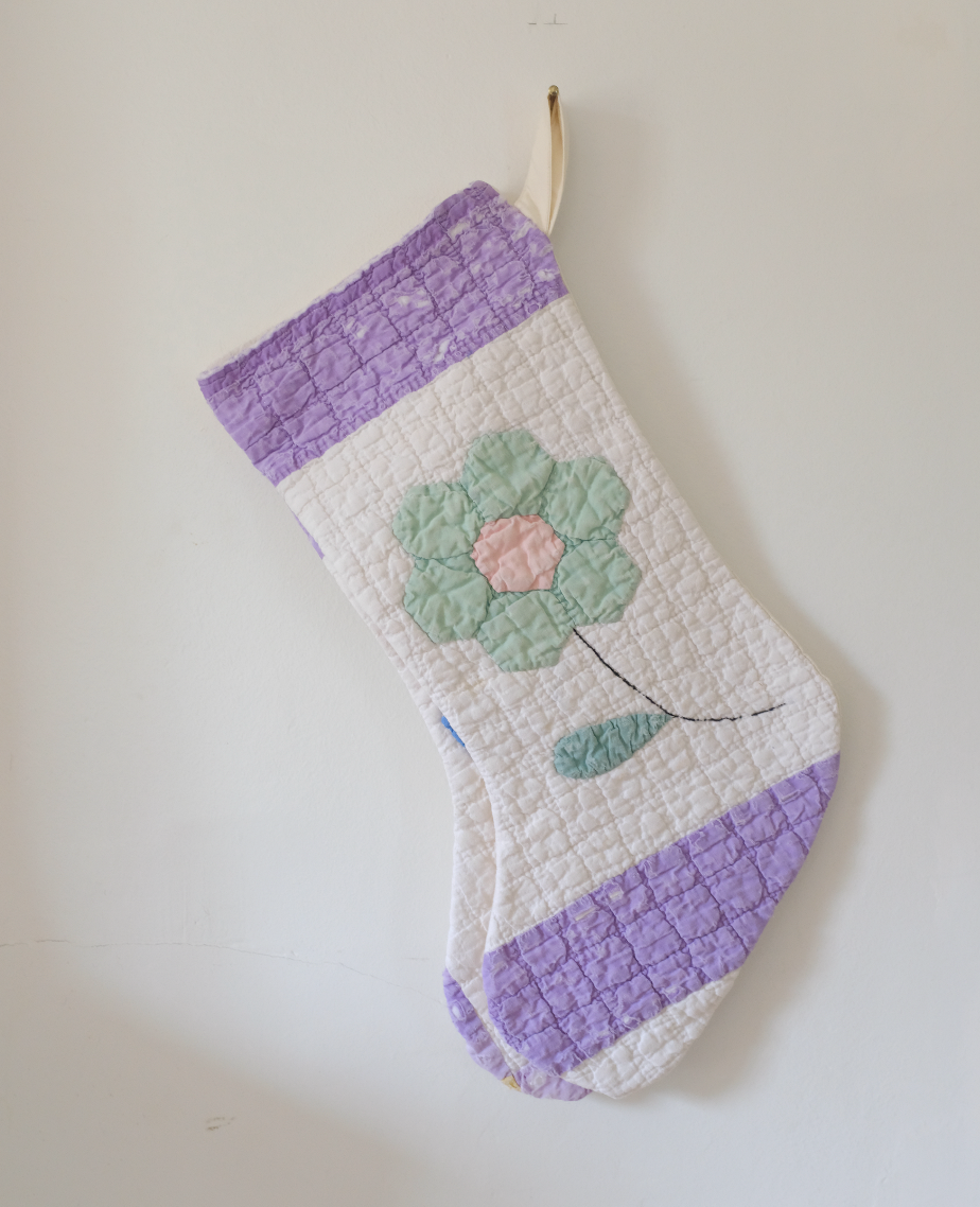 Quilt Stockings - Applique Flowers