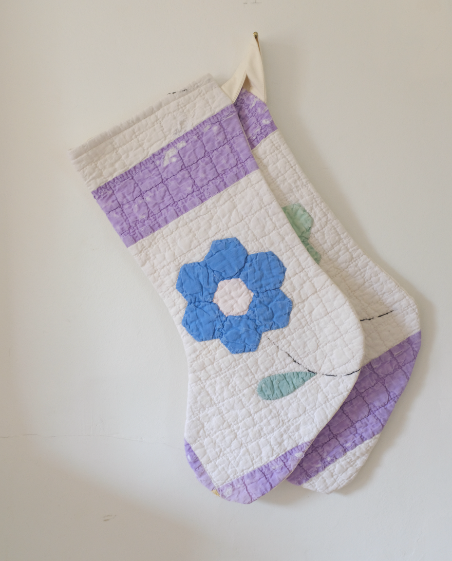 Quilt Stockings - Applique Flowers