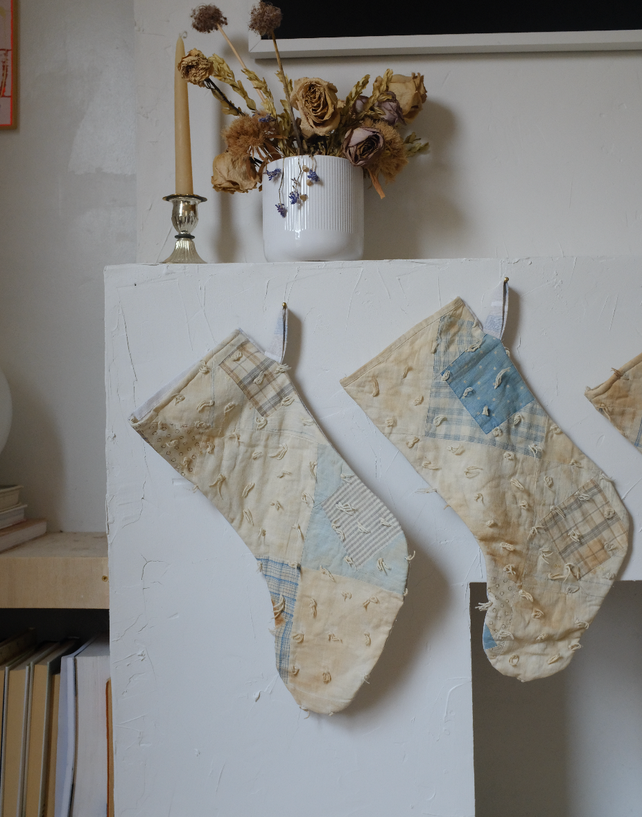 Quilt Stockings - Neutral Ties