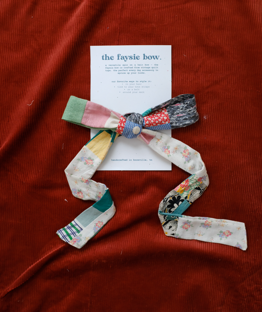 The Faysie Bow - Pastel Feed Sack