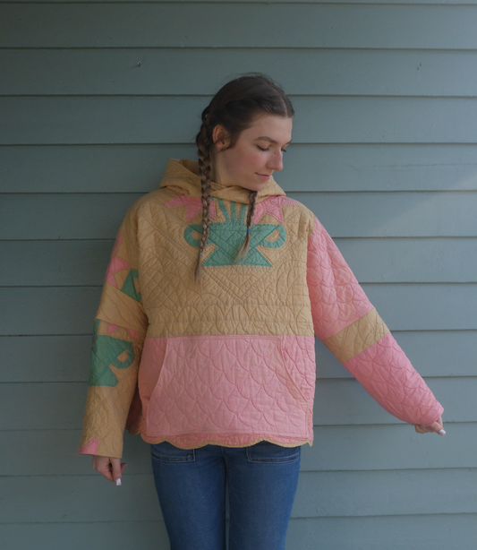 Quilt Hoodie - Tulip Basket