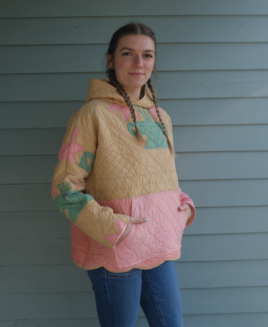 Quilt Hoodie - Tulip Basket